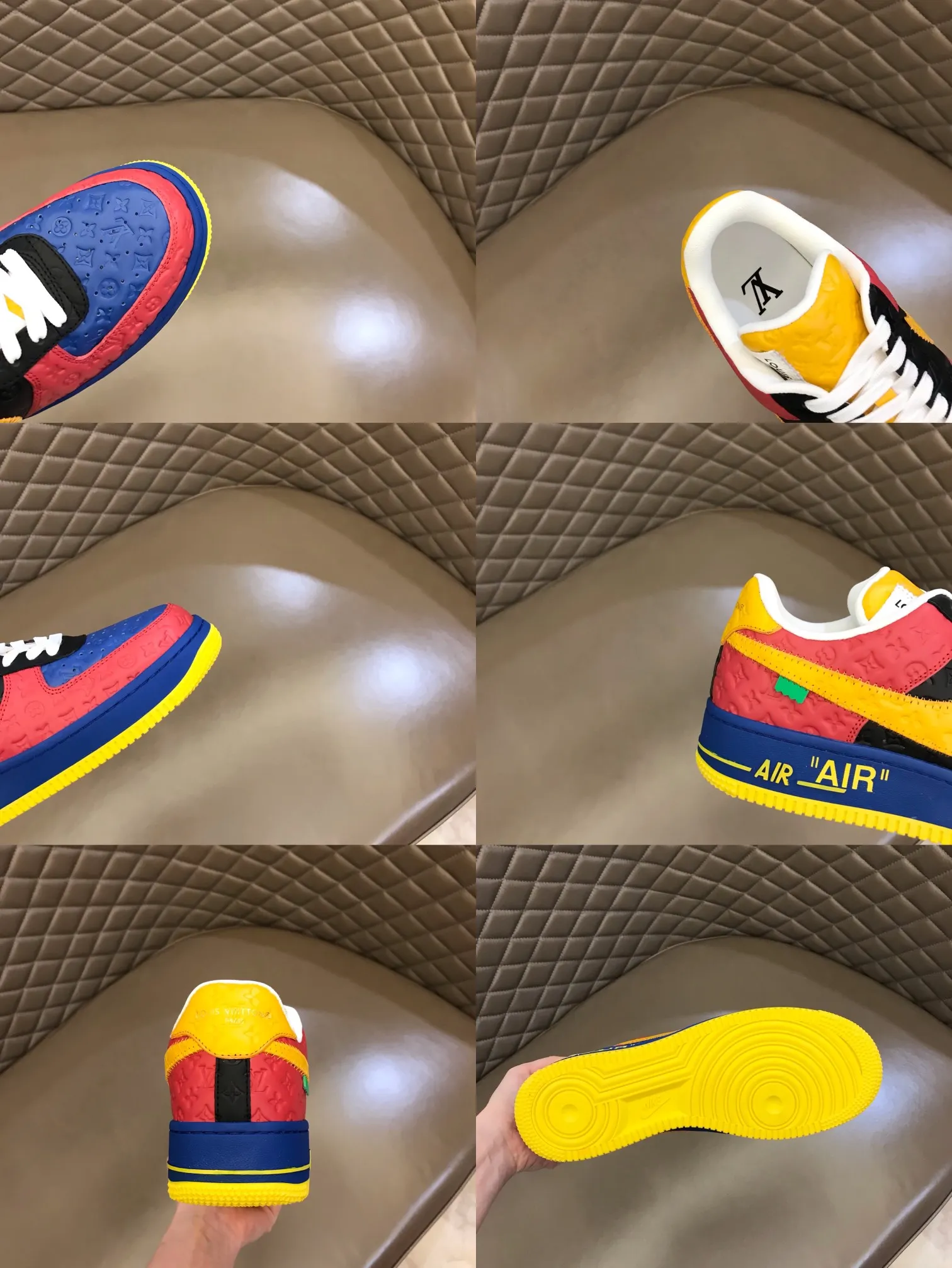 Men's shoes 💰p440 "*OUIS *UITTO*" x OFF-WHITE x Nike tripartite collaboration! Trendy and cool men's casual sports shoes with unrivaled color matching. The design idea basically continues the style of THE TEN. The Swoosh line and tongue label have a very familiar visual effect and are both fashionable and trendy! A must-have for fashionistas! The effect on your feet is absolutely stunning! Size: 38-45